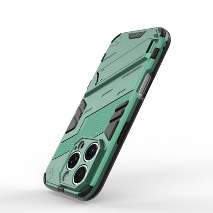 For iPhone 16 Pro Max Punk Armor 2 in 1 PC + TPU Phone Case with Holder(Green) - iPhone 16 Pro Max Cases by buy2fix | Online Shopping UK | buy2fix