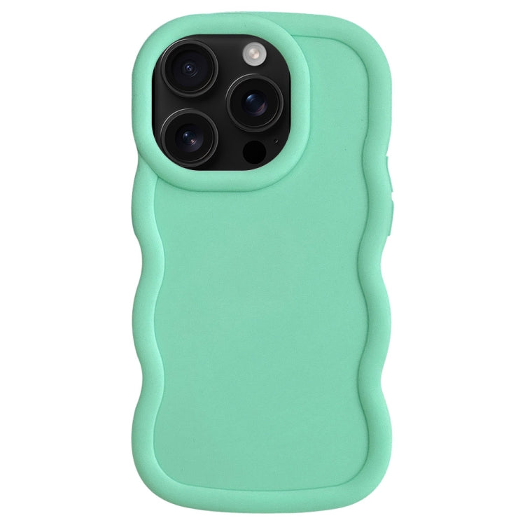 For iPhone 16 Pro Big Wave Puff Shape TPU Phone Case(Green) - iPhone 16 Pro Cases by buy2fix | Online Shopping UK | buy2fix