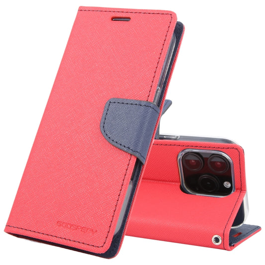 For iPhone 16 Pro Max GOOSPERY FANCY DIARY Cross Texture Leather Phone Case(Red) - iPhone 16 Pro Max Cases by GOOSPERY | Online Shopping UK | buy2fix