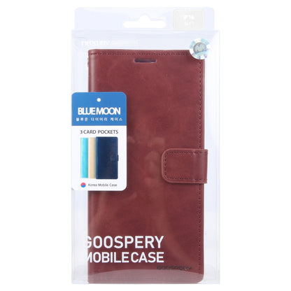 For iPhone 16 Plus GOOSPERY BLUE MOON Crazy Horse Texture Leather Phone Case(Wine Red) - iPhone 16 Plus Cases by GOOSPERY | Online Shopping UK | buy2fix