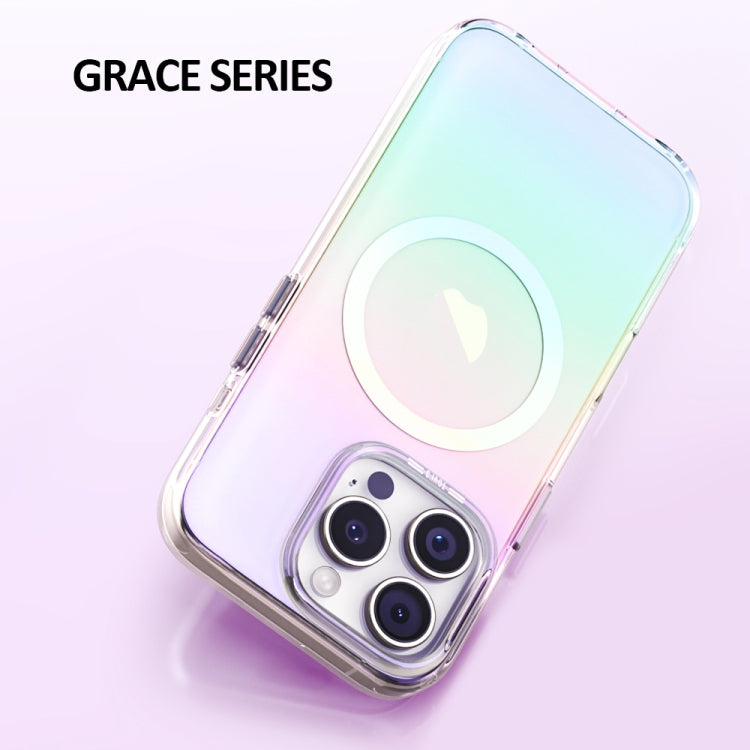 For iPhone 16 Pro TGVIS Grace Series MagSafe Magnetic Phone Case(Grey) - iPhone 16 Pro Cases by TGVIS | Online Shopping UK | buy2fix