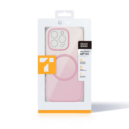 For iPhone 16 Pro TGVIS Grace Series MagSafe Magnetic Phone Case(Pink) - iPhone 16 Pro Cases by TGVIS | Online Shopping UK | buy2fix