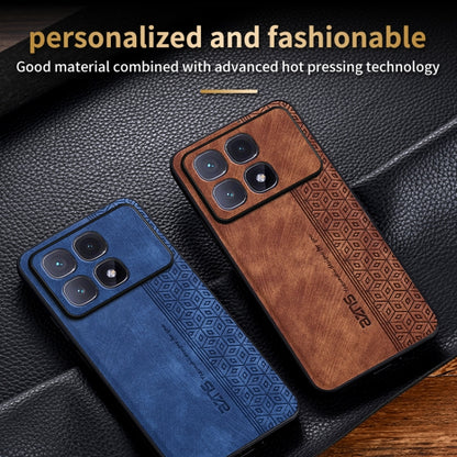 For Redmi K70 Ultra AZNS 3D Embossed Skin Feel Phone Case(Brown) - Xiaomi Cases by AZNS | Online Shopping UK | buy2fix