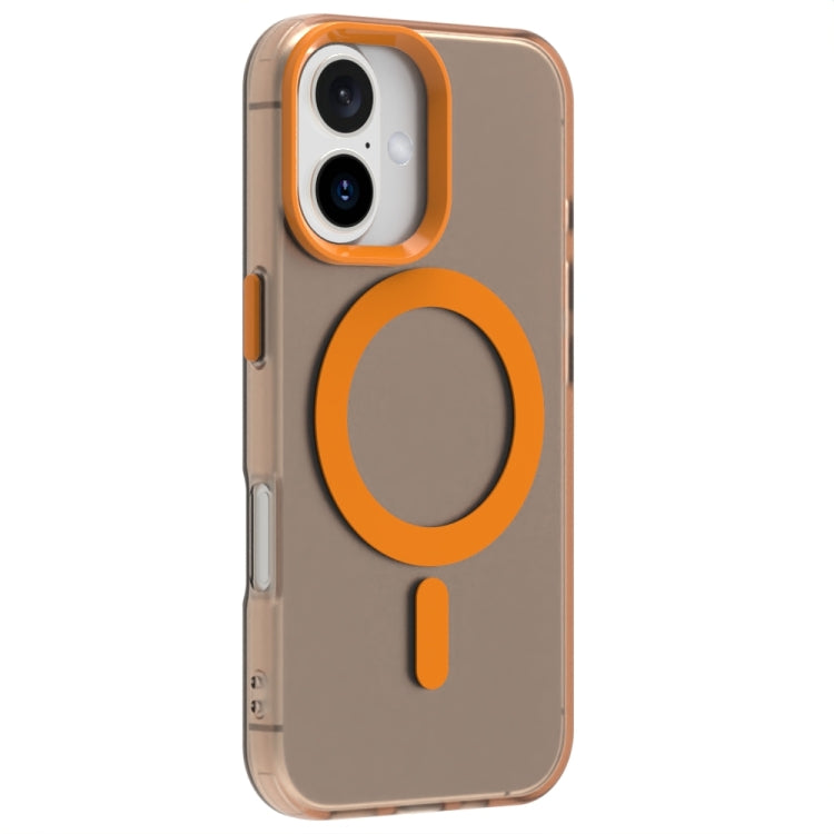 For iPhone 16 Plus Candy Magsafe PC Hybrid TPU Phone Case(Orange) - iPhone 16 Plus Cases by buy2fix | Online Shopping UK | buy2fix