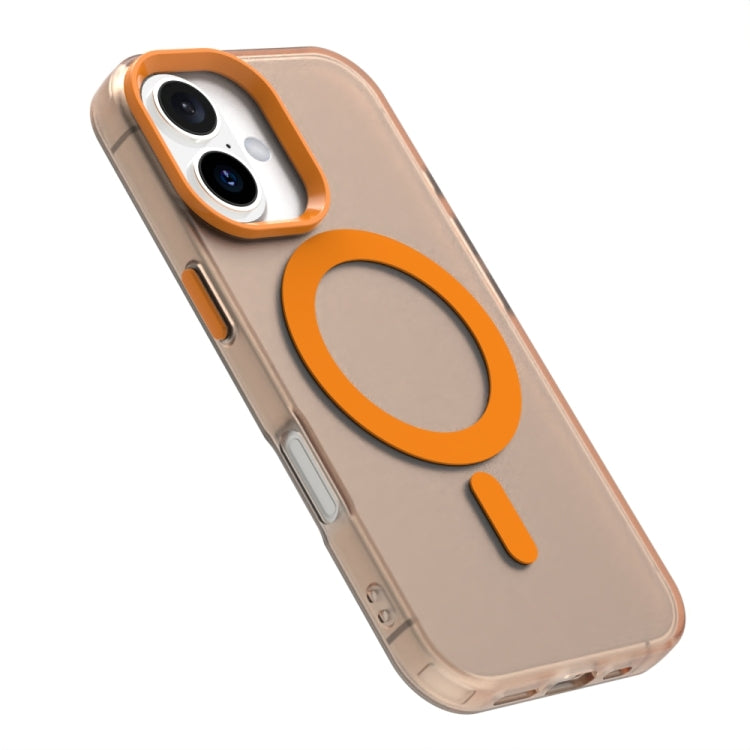 For iPhone 16 Candy Magsafe PC Hybrid TPU Phone Case(Orange) - iPhone 16 Cases by buy2fix | Online Shopping UK | buy2fix