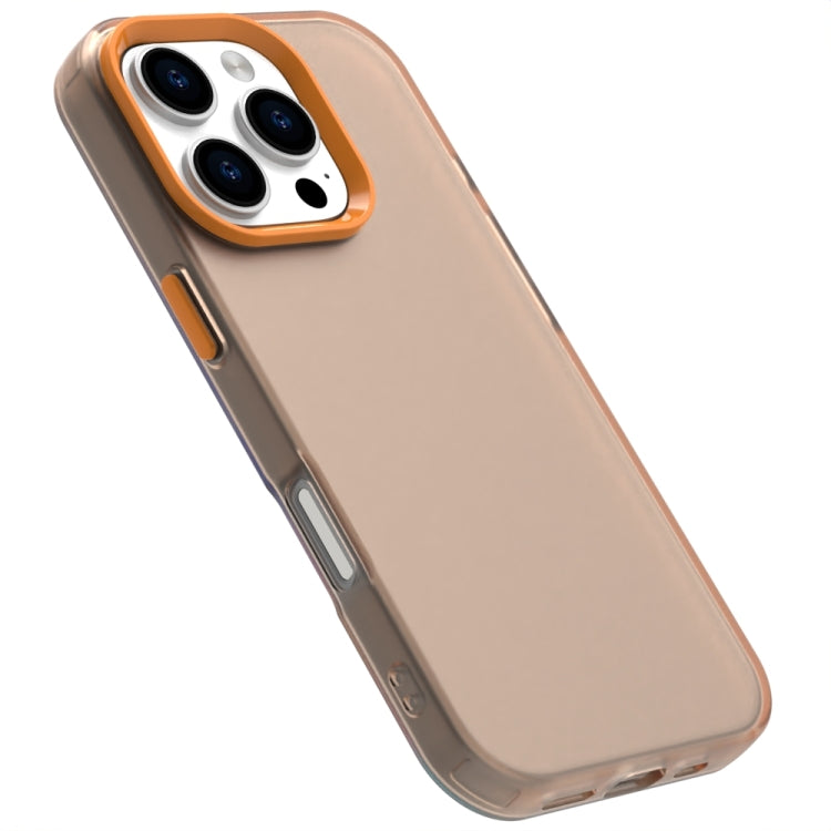 For iPhone 16 Pro Candy PC Hybrid TPU Shockproof Phone Case(Orange) - iPhone 16 Pro Cases by buy2fix | Online Shopping UK | buy2fix