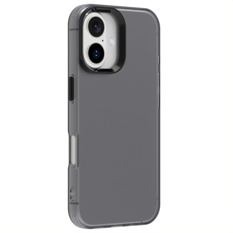 For iPhone 16 Candy PC Hybrid TPU Shockproof Phone Case(Black) - iPhone 16 Cases by buy2fix | Online Shopping UK | buy2fix