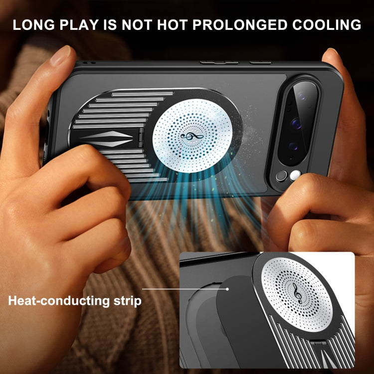 For Google Pixel 9 Pro XL Heat Dissipation Aromatherapy Holder Phone Case(Black) - Google Cases by buy2fix | Online Shopping UK | buy2fix