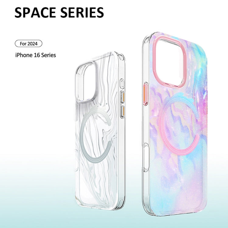 For iPhone 16 Pro TGVIS Grace Series MagSafe Magnetic Phone Case(Mirror Flower) - iPhone 16 Pro Cases by TGVIS | Online Shopping UK | buy2fix