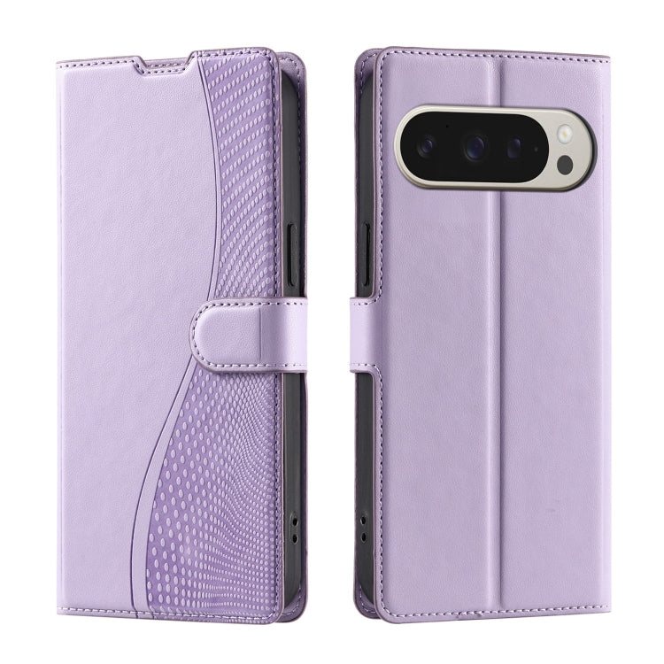 For Google Pixel 9 Pro XL Voltage Ultra-thin Dot Leather Phone Case(Purple) - Google Cases by buy2fix | Online Shopping UK | buy2fix