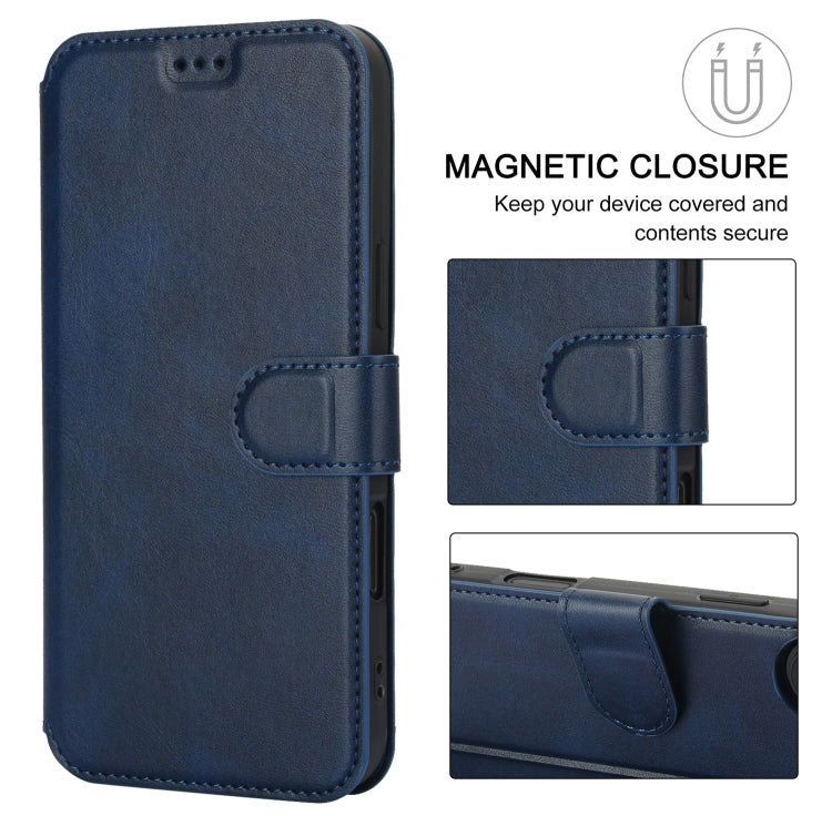 For iPhone 16 Plus Shockproof PU + TPU Leather Phone Case(Blue) - iPhone 16 Plus Cases by buy2fix | Online Shopping UK | buy2fix