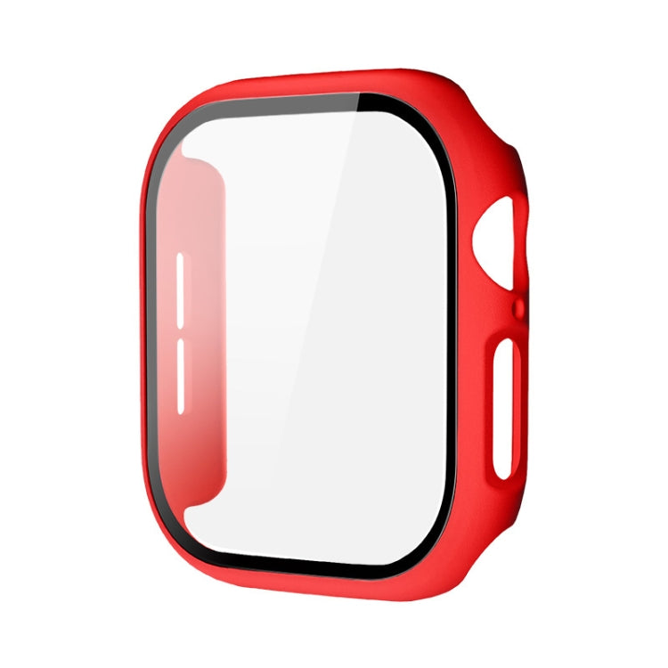 For Apple Watch Series 10 46mm imak Integrated Watch Case with Film(Red) - Watch Cases by imak | Online Shopping UK | buy2fix