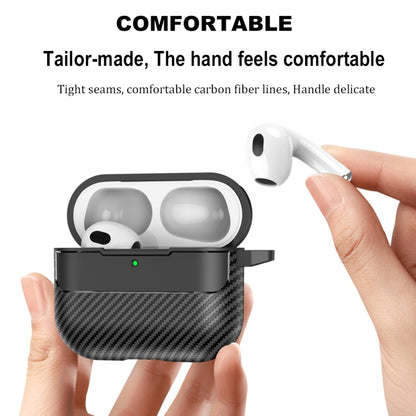 For AirPods 4 Carbon Fiber Texture Bluetooth Earphone Protective Case(Transparent) - For AirPods 4 by buy2fix | Online Shopping UK | buy2fix