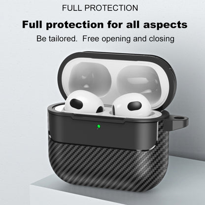 For AirPods 4 Carbon Fiber Texture Bluetooth Earphone Protective Case(Black) - For AirPods 4 by buy2fix | Online Shopping UK | buy2fix