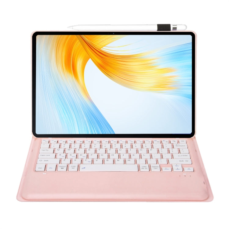 For Huawei MatePad Air 12 2024 Ultra-thin Detachable Bluetooth Keyboard Leather Tablet Case(Pink White) - Huawei Keyboard by buy2fix | Online Shopping UK | buy2fix