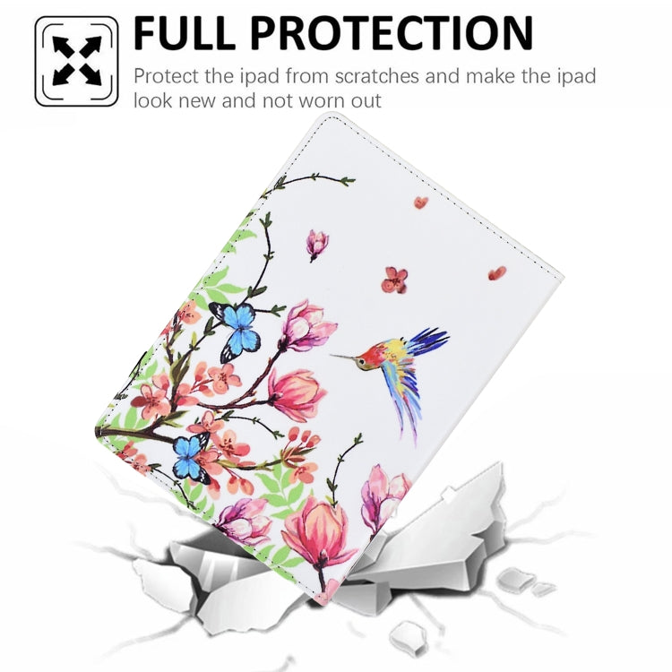 For iPad Pro 11 2024 Painted Pattern Leather Tablet Case(Flowers Bird) - iPad Pro 11 2024 Cases by buy2fix | Online Shopping UK | buy2fix