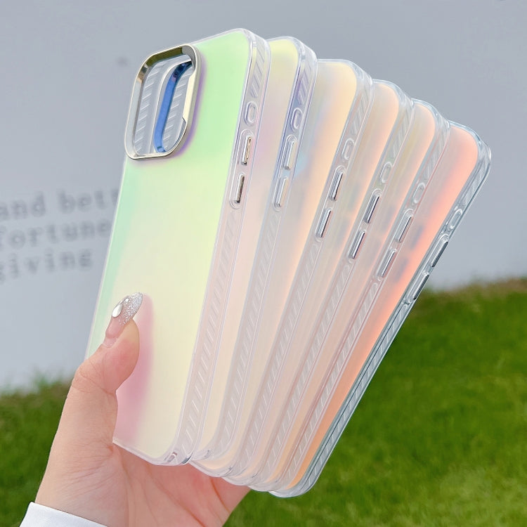 For iPhone 16 Color Plating Discoloration PC Phone Case(Cyan Grey) - iPhone 16 Cases by buy2fix | Online Shopping UK | buy2fix