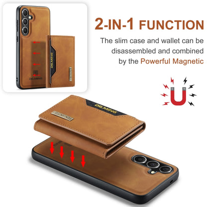 For Samsung Galaxy S24 FE 5G DG.MING M2 Series 3-Fold Multi Card Bag + Magnetic Phone Case(Brown) - Galaxy S24 FE 5G Cases by DG.MING | Online Shopping UK | buy2fix