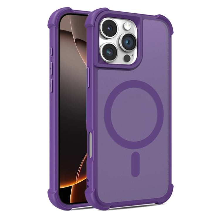 For iPhone 16 Pro Skin Feel MagSafe Phone Case(Purple) - iPhone 16 Pro Cases by buy2fix | Online Shopping UK | buy2fix