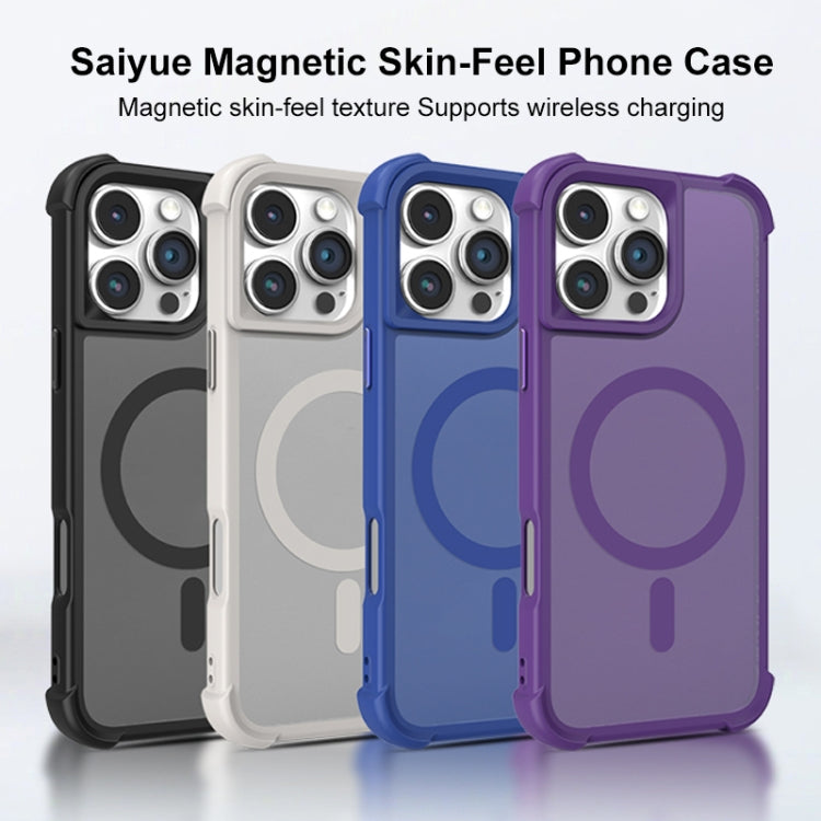 For iPhone 16 Pro Skin Feel MagSafe Phone Case(Blue) - iPhone 16 Pro Cases by buy2fix | Online Shopping UK | buy2fix