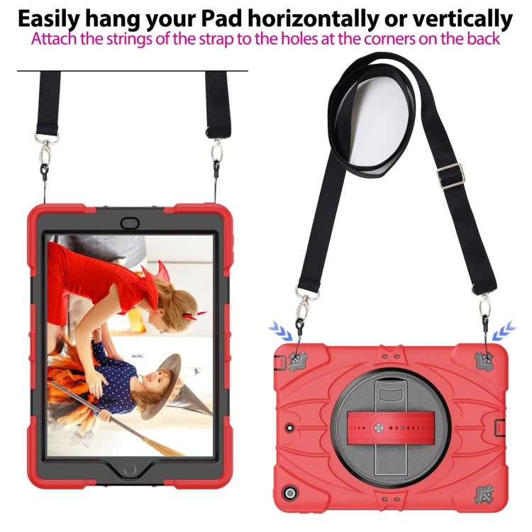 For iPad 9.7 2018 / 2017 / Air 2 Bat Hand Grip Turntable Stand Tablet Case(Red Black) - iPad 9.7 (2018) & (2017) Cases by buy2fix | Online Shopping UK | buy2fix