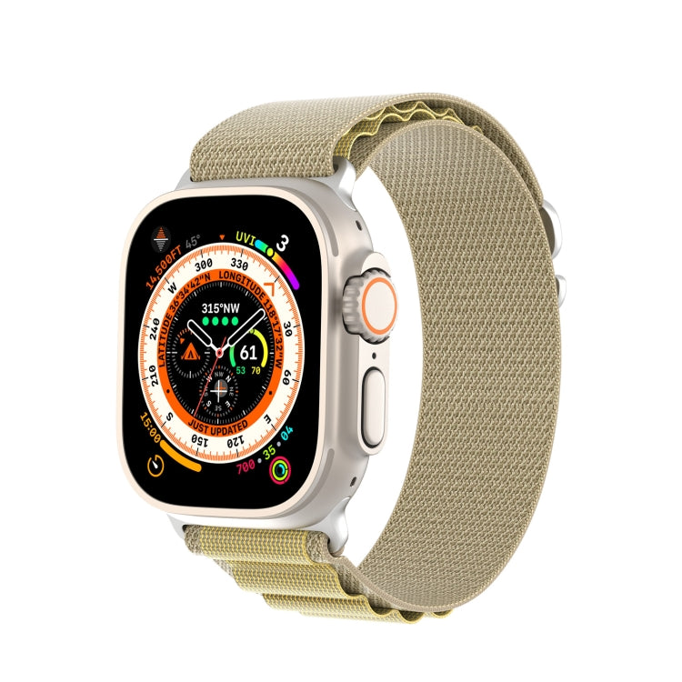 For Apple Watch 46mm / 49mm / 45mm / 44mm DUX DUCIS GS Series Nylon Loop Watch Band(Tan) - Watch Bands by DUX DUCIS | Online Shopping UK | buy2fix