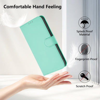 For Tecno Spark Go 2024 4G Skin Feel Solid Color Leather Phone Case with Lanyard(Mint Green) - Tecno Cases by buy2fix | Online Shopping UK | buy2fix