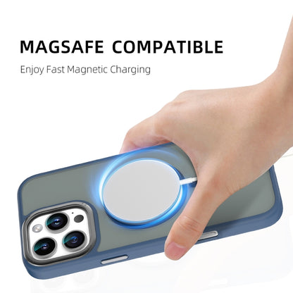 For iPhone 16 Mutural Skin Feel Series Frosted MagSafe Magnetic Phone Case(Blue) - iPhone 16 Cases by Mutural | Online Shopping UK | buy2fix