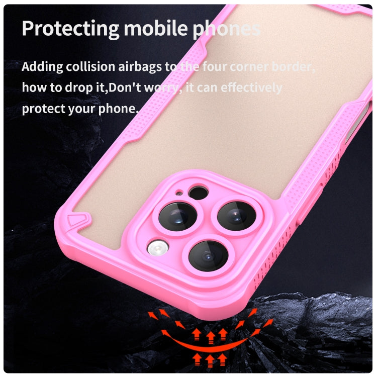 For iPhone 16 Pro Armor Glaze PC Hybrid TPU Phone Case(Pink) - iPhone 16 Pro Cases by buy2fix | Online Shopping UK | buy2fix