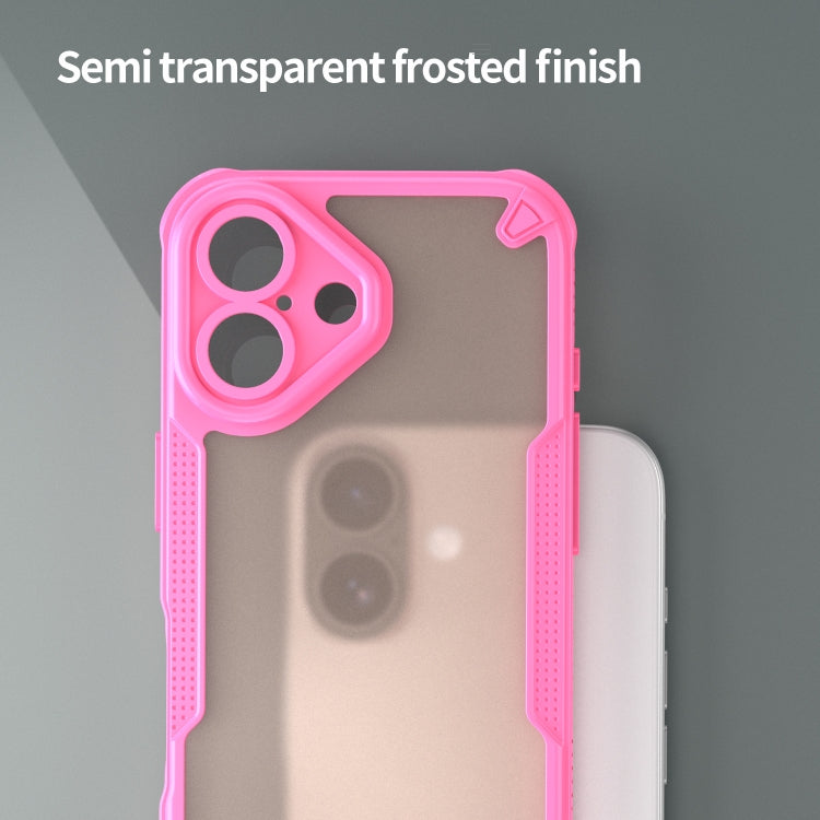 For iPhone 16 Plus Armor Glaze PC Hybrid TPU Phone Case(Pink) - iPhone 16 Plus Cases by buy2fix | Online Shopping UK | buy2fix