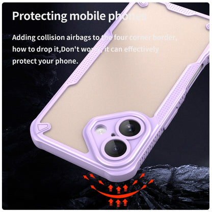 For iPhone 16 Plus Armor Glaze PC Hybrid TPU Phone Case(Purple) - iPhone 16 Plus Cases by buy2fix | Online Shopping UK | buy2fix