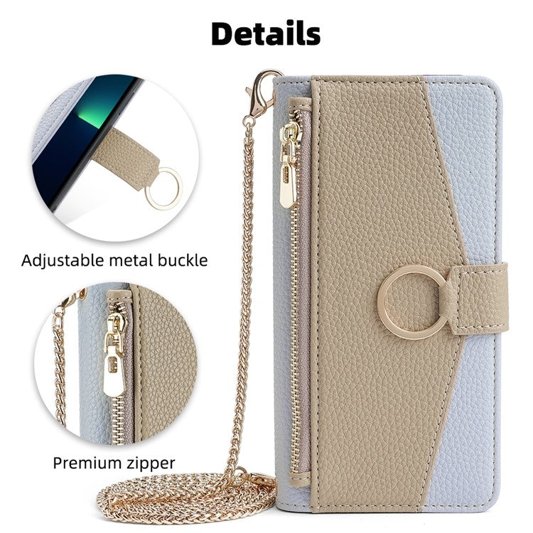 For iPhone 16 Pro Crossbody Litchi Texture Leather Phone Case(Blue) - iPhone 16 Pro Cases by buy2fix | Online Shopping UK | buy2fix