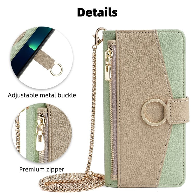 For iPhone 16 Pro Crossbody Litchi Texture Leather Phone Case(Green) - iPhone 16 Pro Cases by buy2fix | Online Shopping UK | buy2fix