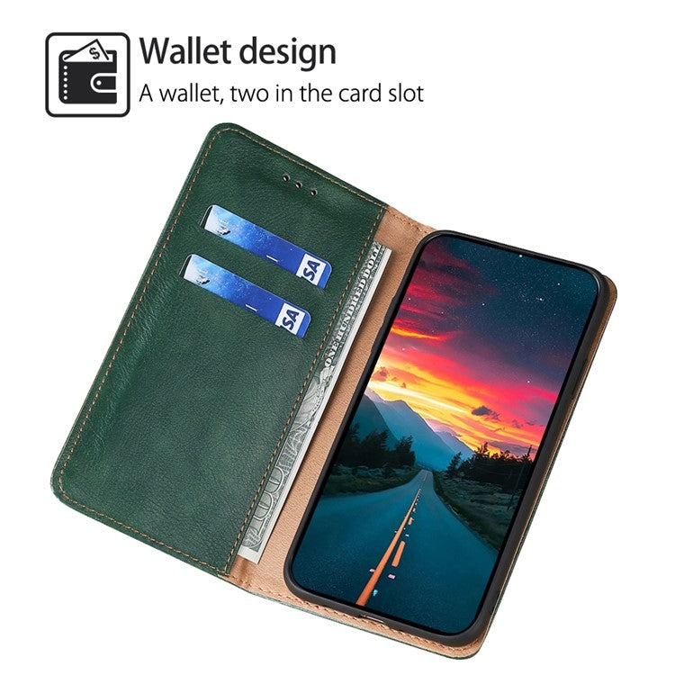 For iPhone 16 Plus Gloss Oil Solid Color Magnetic Leather Phone Case(Green) - iPhone 16 Plus Cases by buy2fix | Online Shopping UK | buy2fix