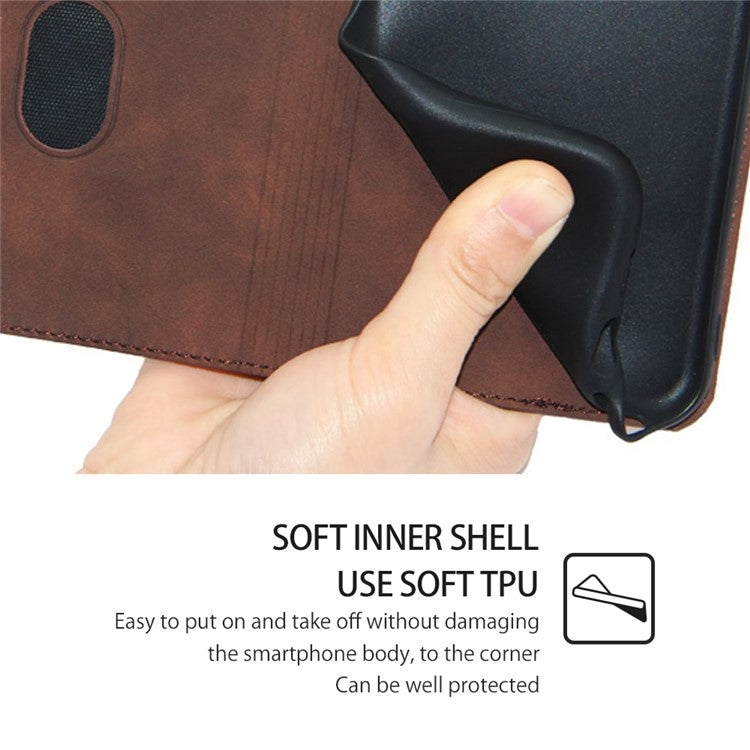 For iPhone 16 Skin Feel Magnetic Leather Phone Case(Dark Brown) - iPhone 16 Cases by buy2fix | Online Shopping UK | buy2fix