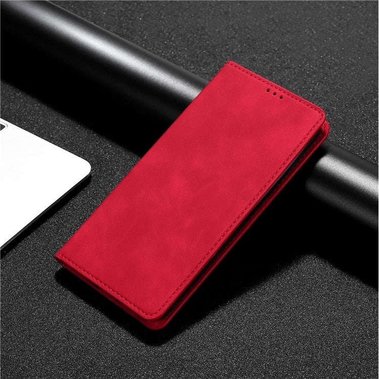 For iPhone 16 Pro Skin Feel Magnetic Leather Phone Case(Red) - iPhone 16 Pro Cases by buy2fix | Online Shopping UK | buy2fix