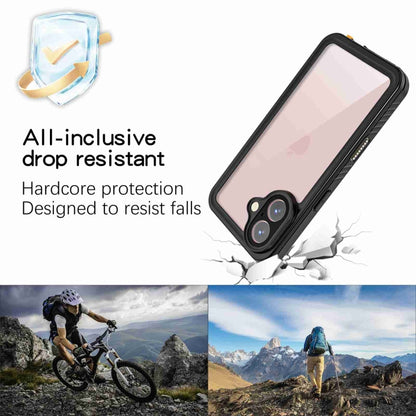 For iPhone 16 RedPepper IP68 Waterproof Triple-proof Phone Case(Black) - iPhone 16 Cases by RedPepper | Online Shopping UK | buy2fix