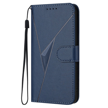 For OnePlus 11 Triangle Pattern Buckle Clasp Leather Phone Case(Royal Blue) - OnePlus Cases by buy2fix | Online Shopping UK | buy2fix