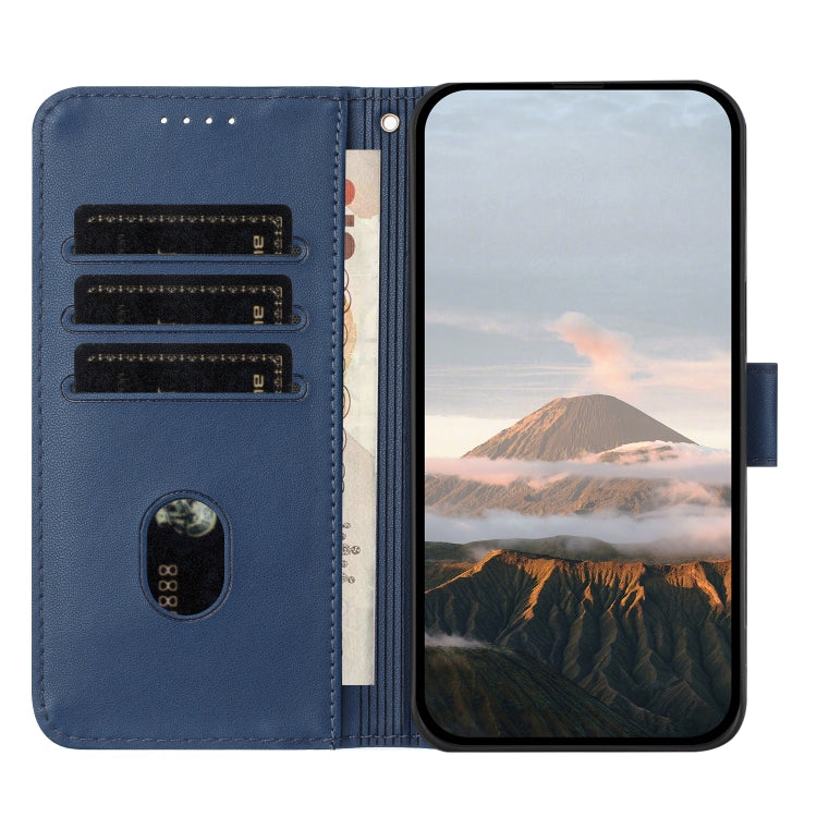 For OnePlus 11 Triangle Pattern Buckle Clasp Leather Phone Case(Royal Blue) - OnePlus Cases by buy2fix | Online Shopping UK | buy2fix