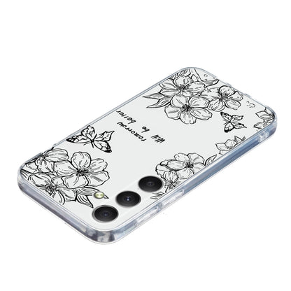 For Samsung Galaxy S25+ 5G Colorful Painting Pattern TPU Phone Case(Butterfly Flower) - Galaxy S25+ 5G Cases by buy2fix | Online Shopping UK | buy2fix