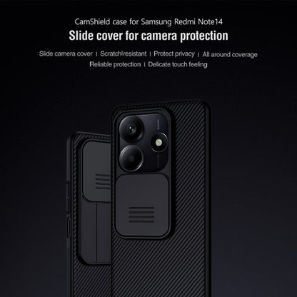 For Redmi Note 14 5G NILLKIN Black Mirror Series Camshield PC Phone Case(Black) - Note 14 Cases by NILLKIN | Online Shopping UK | buy2fix