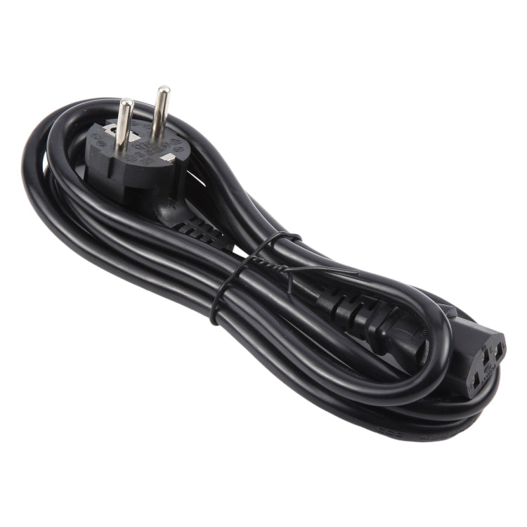 EU Plug Computer PC Power Cord 3 Pin Cable, Length:5m(Black) - Power Cord by buy2fix | Online Shopping UK | buy2fix