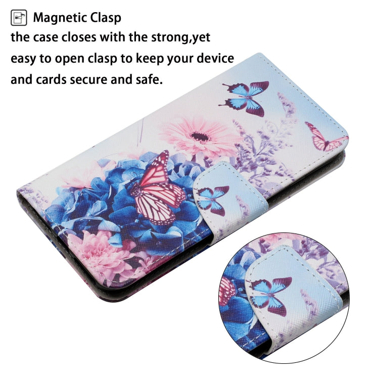 For Samsung Galaxy S25+ 5G Colored Drawing Pattern Leather Phone Case(Purple Butterfly) - Galaxy S25+ 5G Cases by buy2fix | Online Shopping UK | buy2fix