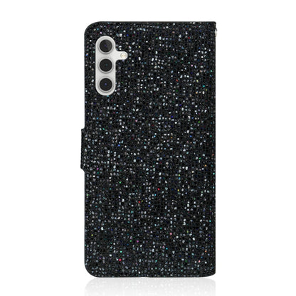 For Samsung Galaxy S25 5G Glitter Powder Filp Leather Phone Case(Black) - Galaxy S25 5G Cases by buy2fix | Online Shopping UK | buy2fix