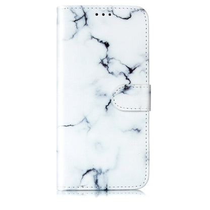 For OnePlus 13 Colored Drawing Marble Pattern Leather Phone Case(White Marble) - OnePlus Cases by buy2fix | Online Shopping UK | buy2fix