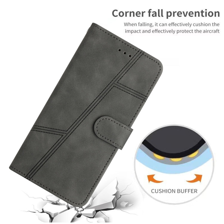 For OnePlus 13 Skin-feel Stitching Leather Phone Case(Grey) - OnePlus Cases by buy2fix | Online Shopping UK | buy2fix