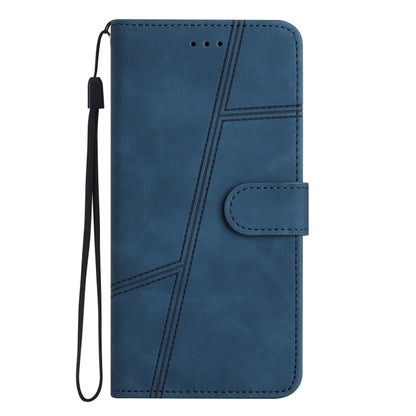 For Samsung Galaxy S25+ 5G Skin-feel Stitching Leather Phone Case(Blue) - Galaxy S25+ 5G Cases by buy2fix | Online Shopping UK | buy2fix