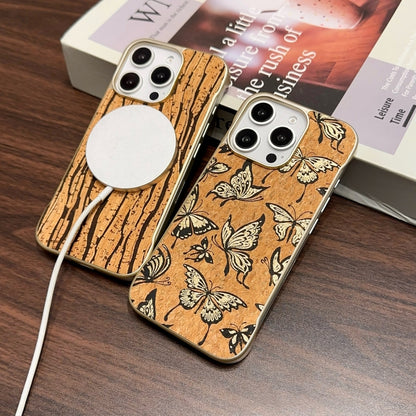 For iPhone 16 Denior A18 WoodenPaint MagSafe Phone Case(Tree Pattern) - iPhone 16 Cases by Denior | Online Shopping UK | buy2fix