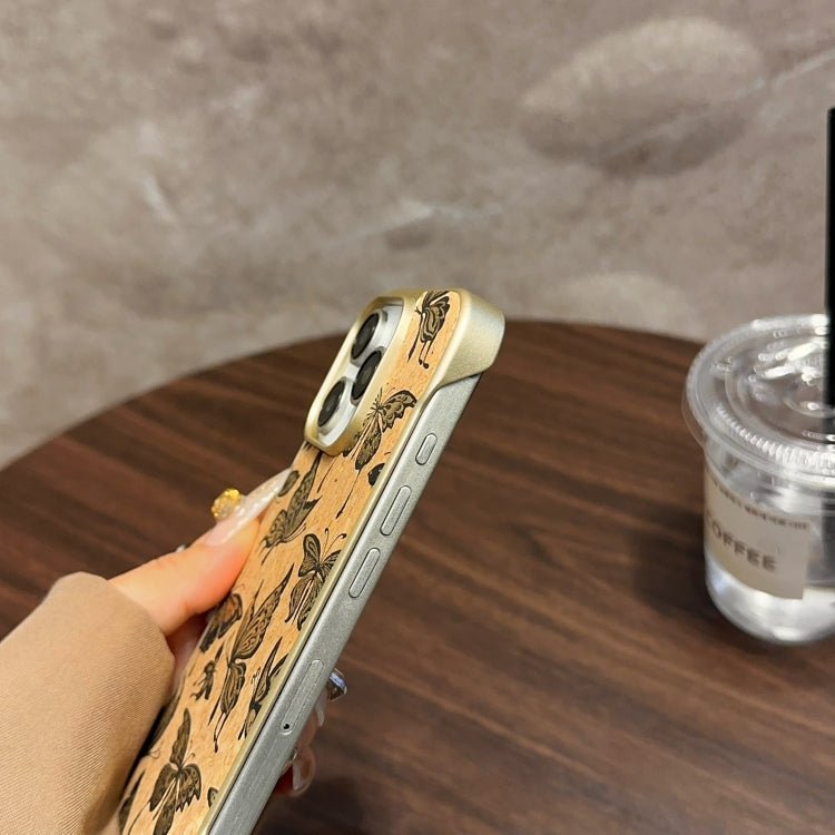 For iPhone 16 Denior A18 WoodenPaint MagSafe Phone Case(Tree Pattern) - iPhone 16 Cases by Denior | Online Shopping UK | buy2fix