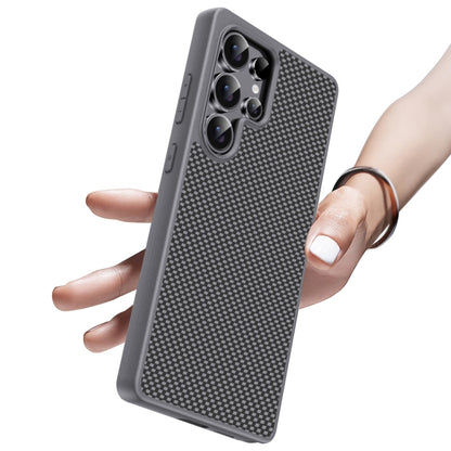 For Samsung Galaxy S25 5G Pita Series TPU + PC Texture Phone Case(Black) - Galaxy S25 5G Cases by buy2fix | Online Shopping UK | buy2fix